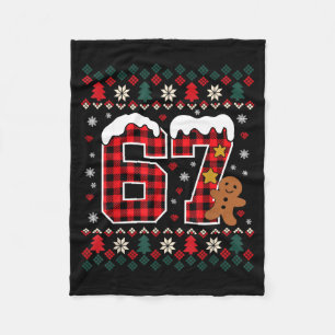 Roliga 67 julpyjamas tröja sex sju meme Br Fleecefilt