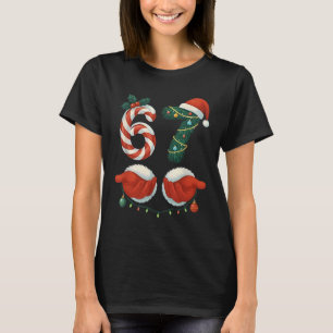 Roliga 67 Meme Santa Hand Jul Pyjamas Män Kvinnor T Shirt