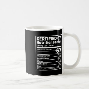 Roliga 67 Näringsfakta Sex Sju Gen Z Alpha Slang Kaffemugg