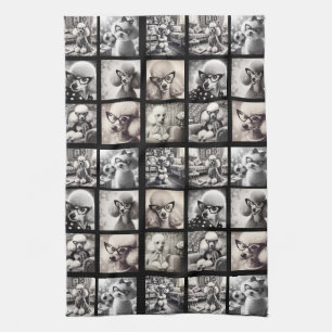 Roliga 9 Fotokollage Bilder Kökshandduk