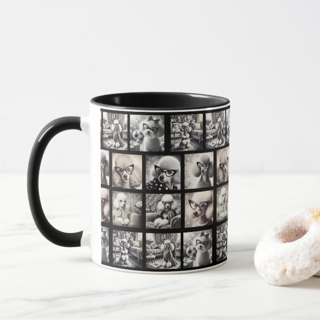 Roliga 9 Fotokollage Bilder Mugg (Med munk)