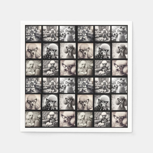 Roliga 9 Fotokollage Bilder Pappersservett (Framsidan)
