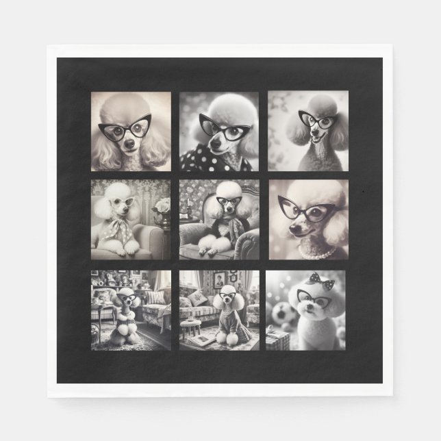 Roliga 9 fotokollagebilder  pappersservett (Framsidan)