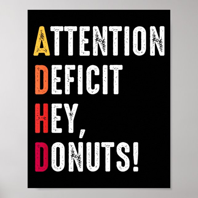 Roliga ADHD-munkar som säger Uppmärksamhetsmedvete Poster (Framsidan)