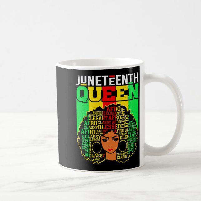 roliga afro kvinnor melanin juneteenth svart drott kaffemugg (Höger)