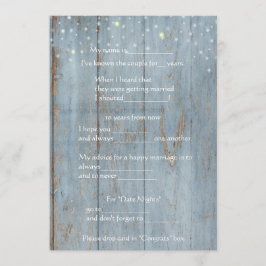 Roliga äktenskapsråd, rustik trä, anpassningsbar program