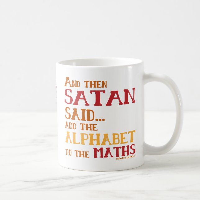 Roliga AlgebraalfabetMaths Kaffemugg (Höger)