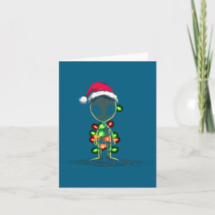 Roliga Alien Jul Grafik Ljus Älskare Extrat Kort