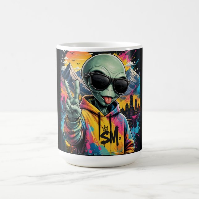 Roliga Alien-vibbar Kaffemugg (Center)