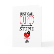 Roliga Alla Hjärtans Dag Cupid Dumma Röda Hjärta