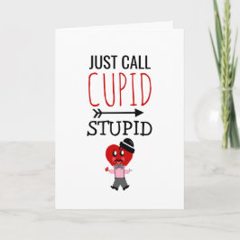 Roliga Alla Hjärtans Dag Cupid Dumma Röda Hjärta Helgkort