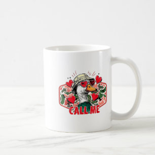 Roliga Alla Hjärtans Dag Ring Mig Anka Jakt Män Kv Kaffemugg