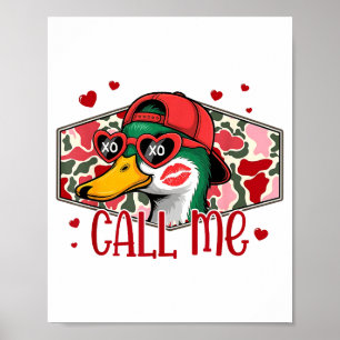 Roliga Alla Hjärtans Dag Ring Mig Anka Jakt Män Kv Poster