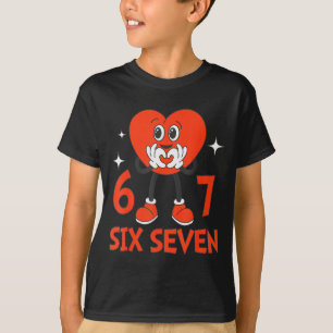 Roliga Alla Hjärtans Dag Sex Sju Hjärtan 6 7 Meme T Shirt