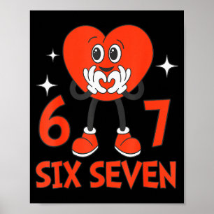 Roliga Alla Hjärtans Dagar Sex Sju Hjärtan 6 7 Mem Poster