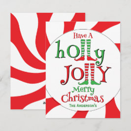 Roliga ällegs Holly Jolly God Jul! Julkort