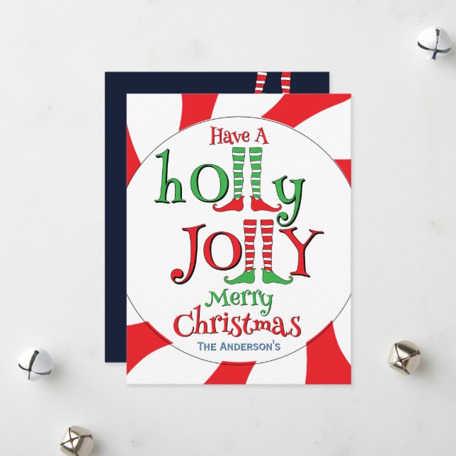 Roliga älvglappar Ha en härlig jul!  Julkort (Fram/Back In Situ)