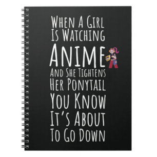 Roliga Anime-presenter för tjejer Citat Kvinnor Ot Anteckningsbok