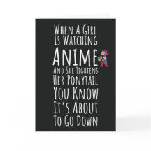 Roliga Animekort Tjej Dotter Till Henne Otaku