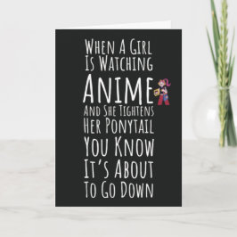Roliga Animekort Tjej Dotter Till Henne Otaku Kort