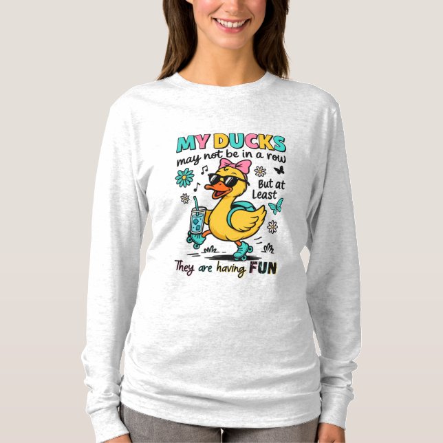 Roliga ankor inte i rad  t shirt (Framsida)