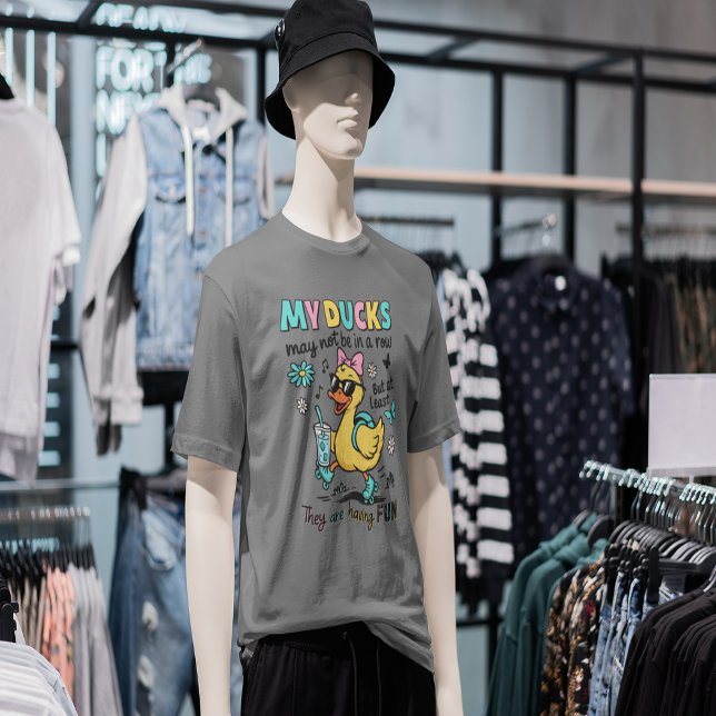 Roliga ankor inte i rad  t shirt (Funny Ducks Not In A Row T-Shirt)
