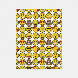 Roliga ansikten för Emoji mönstersinnesrörelse Fleecefilt