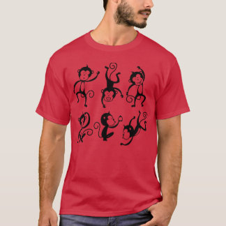 Roliga apdjur familj t shirt