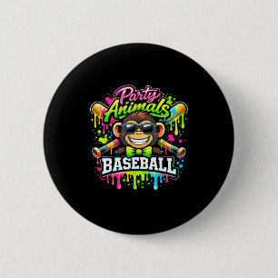 Roliga apor baseboll glass dropp rolig apa knapp