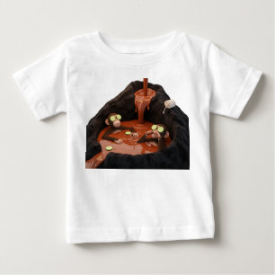 Roliga apor som kopplar av i en flytande chokladvu t shirt