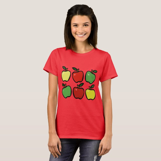 Roliga äpplen tee shirt (Hel framsida)