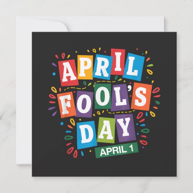 Roliga aprilskämt kit inbjudningar (Framsida)