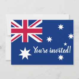 Roliga australiensiska flaggfester-inbjudningar inbjudningar