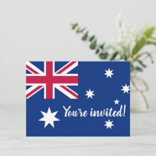 Roliga australiensiska flaggfester-inbjudningar inbjudningar