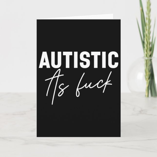 Roliga Autism skämt  Kort (Framsida)