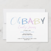 Roliga babybokstäver Handritad font Baby Shower