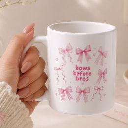 Roliga Bågar Före Bröder Söt Rosa Coquette Present Kaffemugg