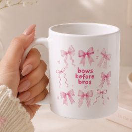 Roliga Bågar Före Bröder Söt Rosa Coquette Present Kaffemugg