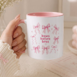 Roliga Bågar Före Bröder Söt Rosa Coquette Present Mugg