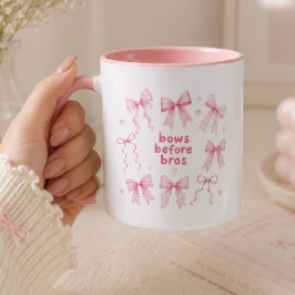Roliga Bågar Före Bröder Söt Rosa Coquette Present Mugg
