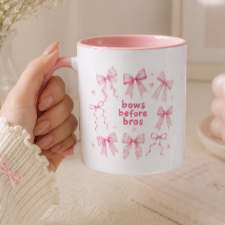 Roliga Bågar Före Bröder Söt Rosa Coquette Present Mugg