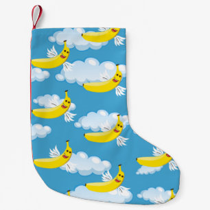 Roliga bananfruktälskare presenter mat humor emoji liten julstrumpa