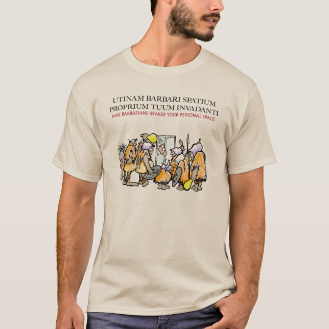 Roliga barbarer i latin t shirt (Framsida)