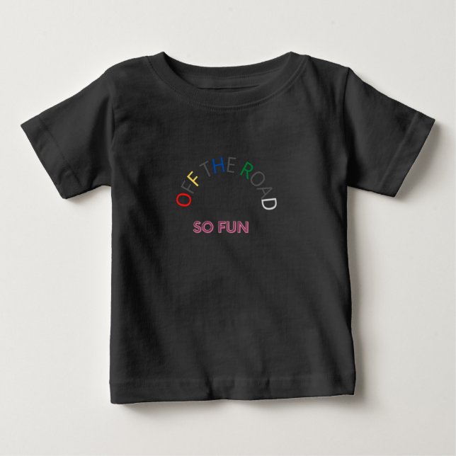 Roliga Barn  Baby Svart  T Shirt (Framsida)