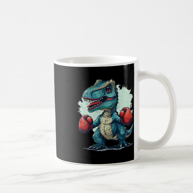 Roliga barn boxas Dinosaur med boxnings handskar k Kaffemugg (Höger)