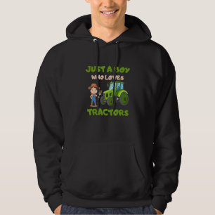 Roliga Barn Gård Livsstil cool Bara En Pojke Som Ä Hoodie