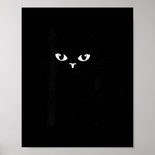 Roliga barn Halloween svart katt illustration Poster