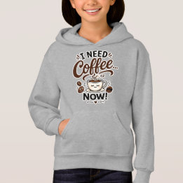 Roliga Barn Kaffetröja Present Söt Jag Behöver Kaf T Shirt