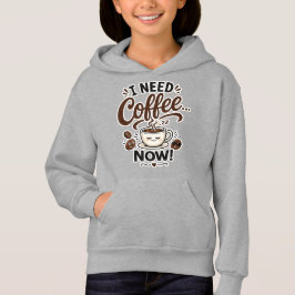 Roliga Barn Kaffetröja Present Söt Jag Behöver Kaf T Shirt