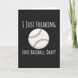 Roliga Baseball Älskare Kort Spelare Entusiast Hum